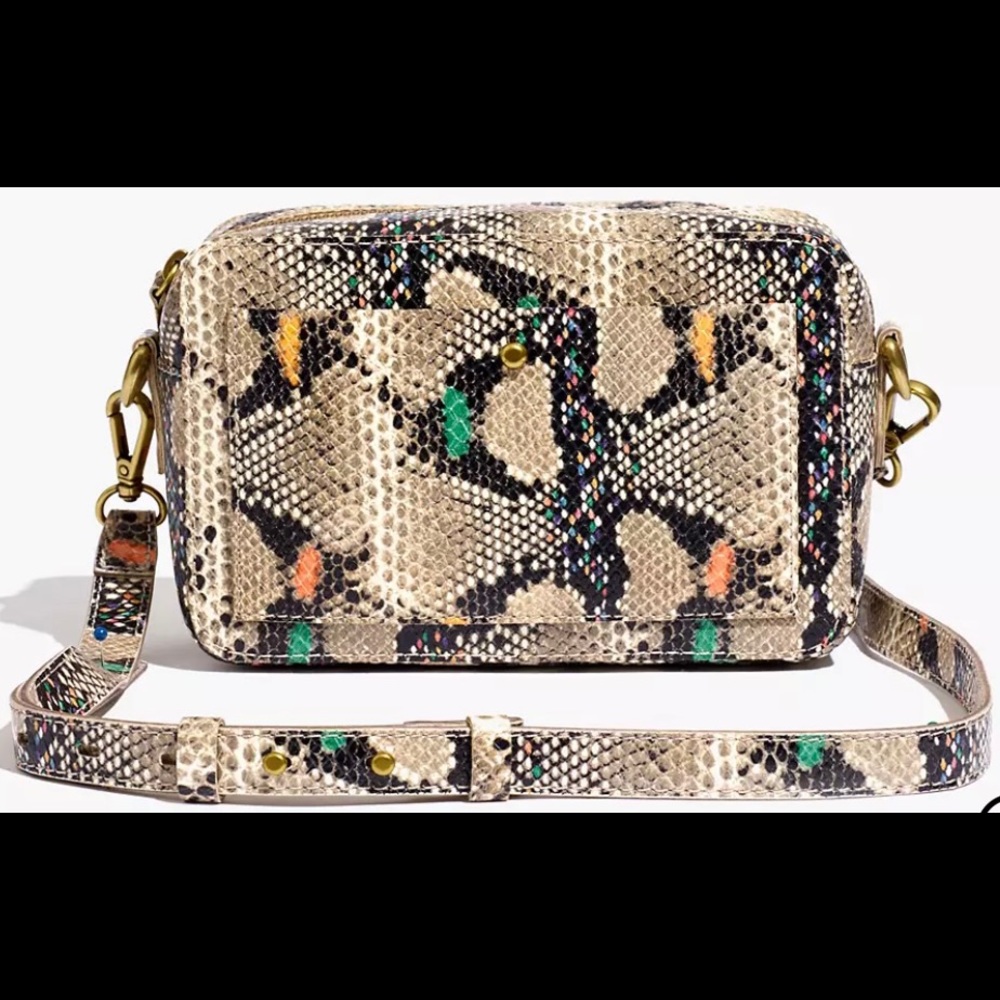 **SOLD** Madewell Embossed Snake Crossbody Bag